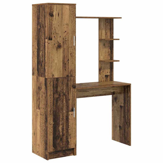 Schreibtisch mit Stauraum 2 pcs Altholz 78,5 x 37 x 154,5 cm