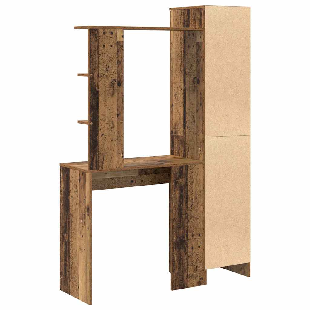 Schreibtisch mit Stauraum 2 pcs Altholz 78,5 x 37 x 154,5 cm