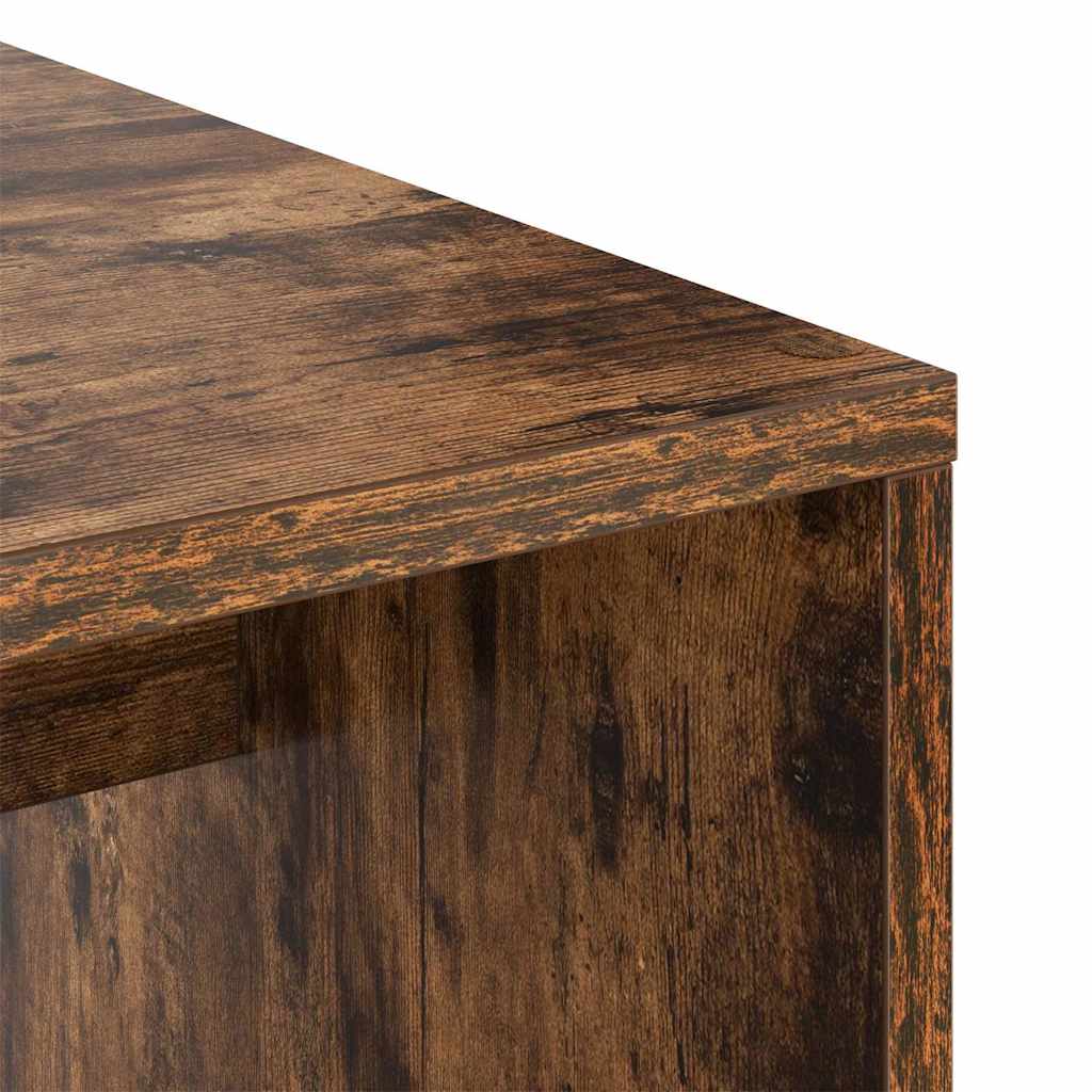 Schreibtisch mit Stauraum mit Regal 2 pcs Geräucherte Eiche