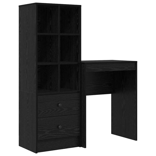Schreibtisch mit Stauraum mit Schubladen 2 pcs Schwarze Eiche
