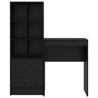 Schreibtisch mit Stauraum mit Schubladen 2 pcs Schwarze Eiche