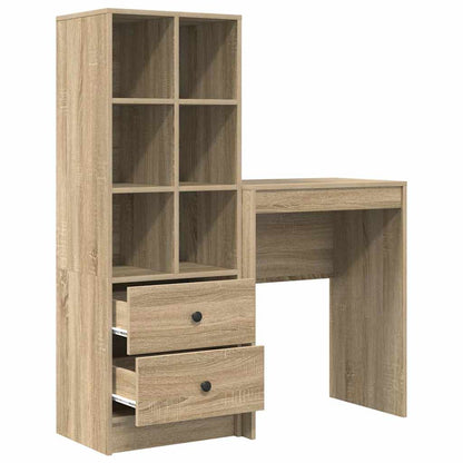 Schreibtisch mit Stauraum 2 pcs Sonoma Eiche 45,5 x 34 x 127 cm