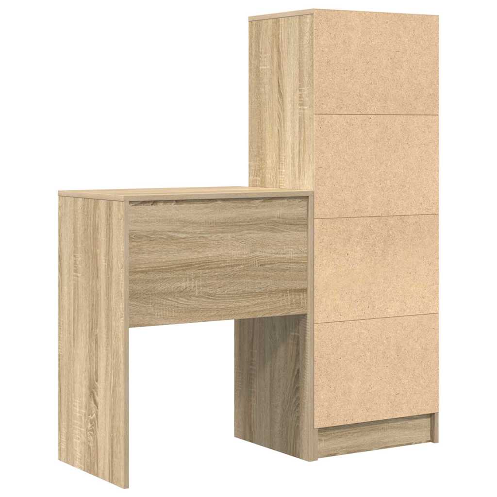 Schreibtisch mit Stauraum 2 pcs Sonoma Eiche 45,5 x 34 x 127 cm