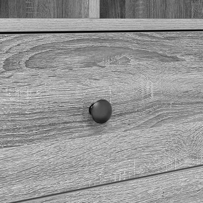 Schreibtisch mit Stauraum 2 pcs Grau Sonoma 45,5 x 34 x 127 cm