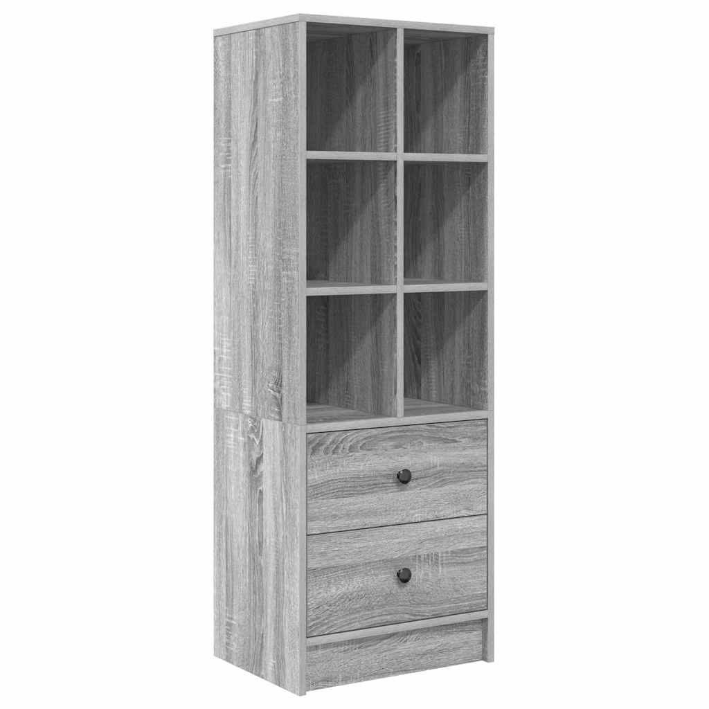 Schreibtisch mit Stauraum 2 pcs Grau Sonoma 45,5 x 34 x 127 cm