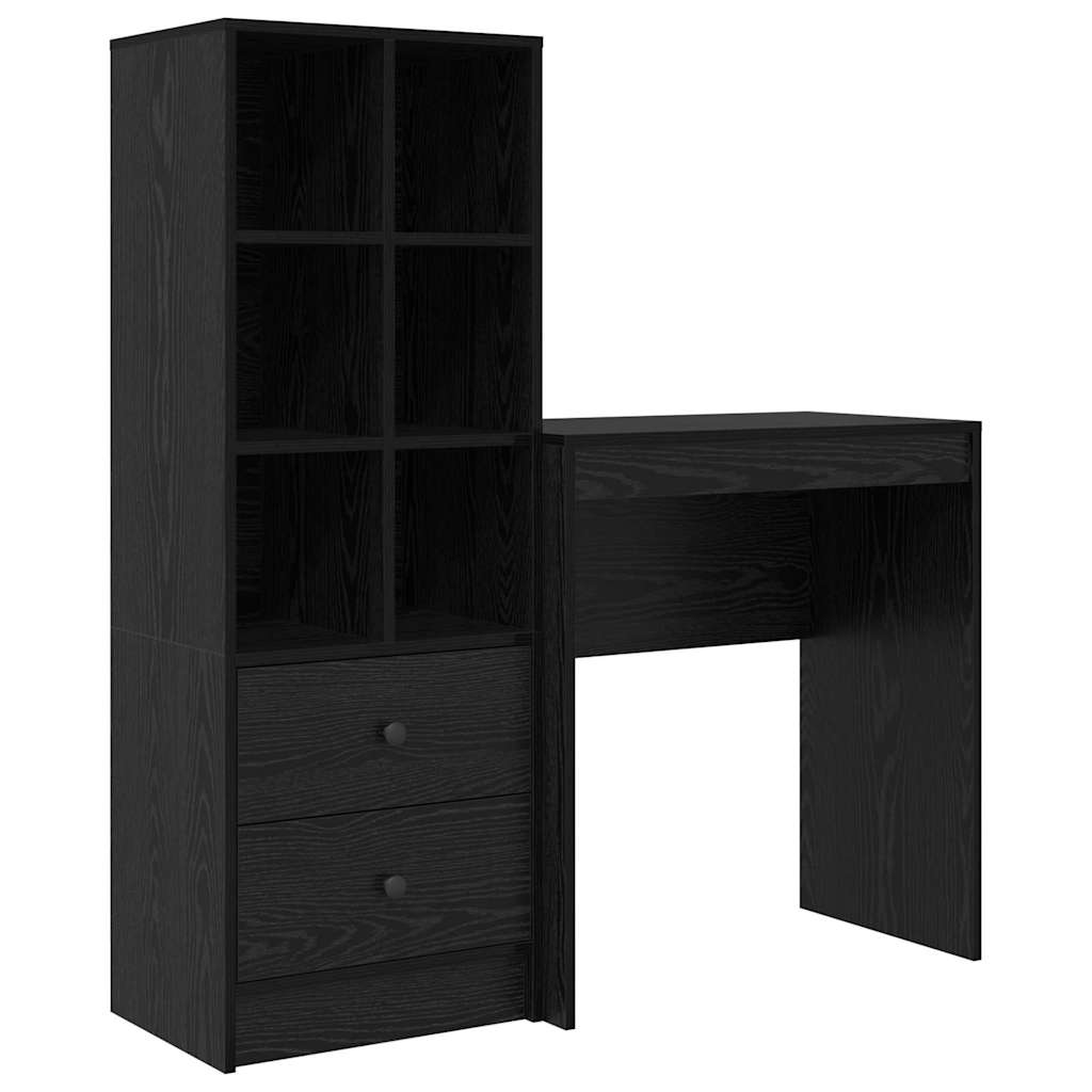 Schreibtisch mit Stauraum 2 pcs Schwarze Eiche 70 x 40 x 76 cm