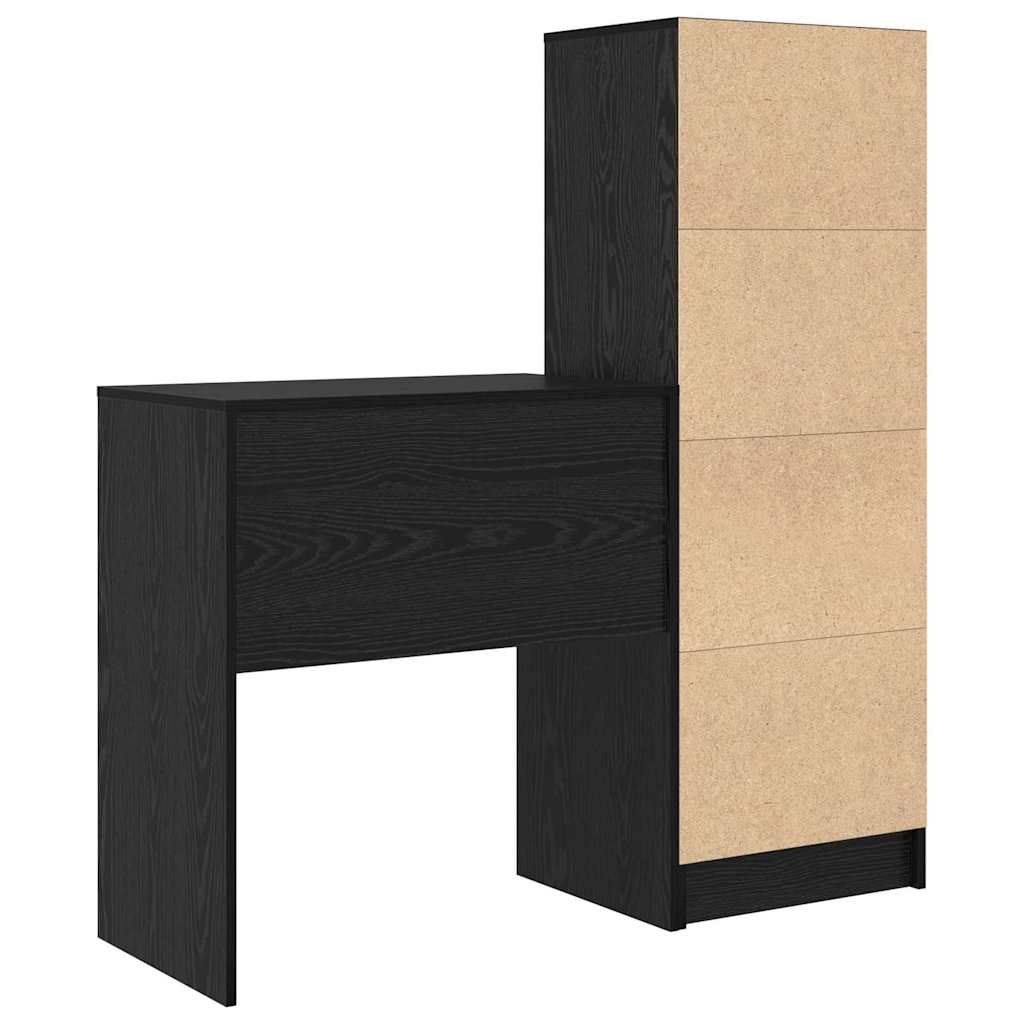 Schreibtisch mit Stauraum 2 pcs Schwarze Eiche 70 x 40 x 76 cm