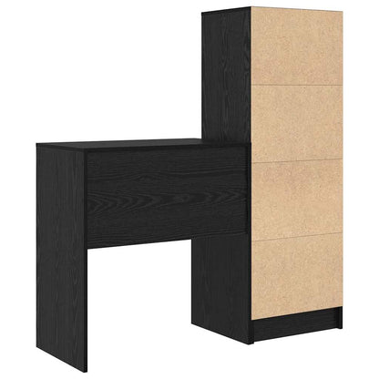 Schreibtisch mit Stauraum 2 pcs Schwarze Eiche 70 x 40 x 76 cm