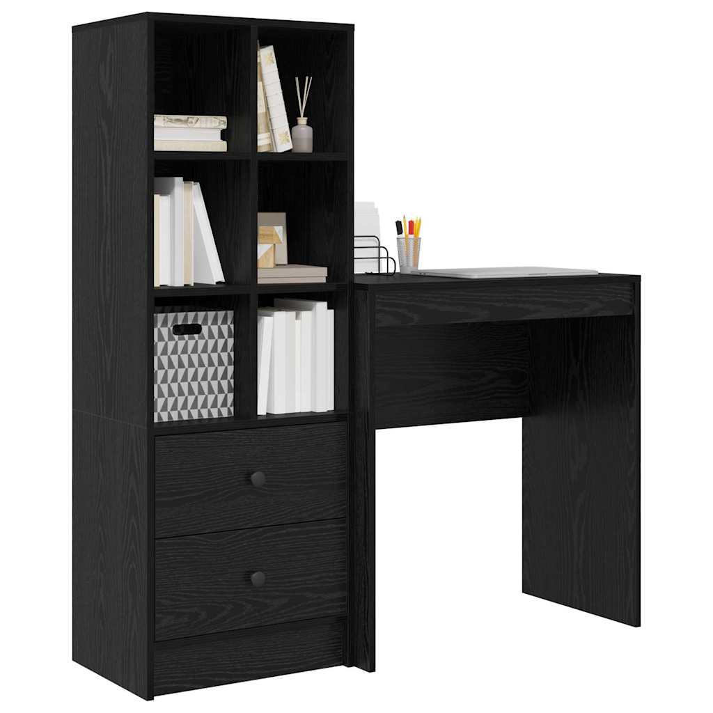 Schreibtisch mit Stauraum 2 pcs Schwarze Eiche 70 x 40 x 76 cm