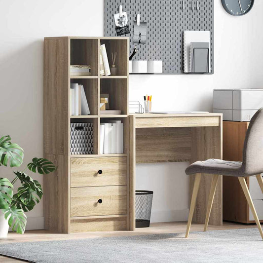 Schreibtisch mit Stauraum 2 pcs Sonoma Eiche 70 x 40 x 76 cm