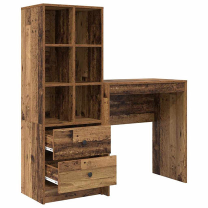 Schreibtisch mit Stauraum 2 pcs Altholz 70 x 40 x 76 cm