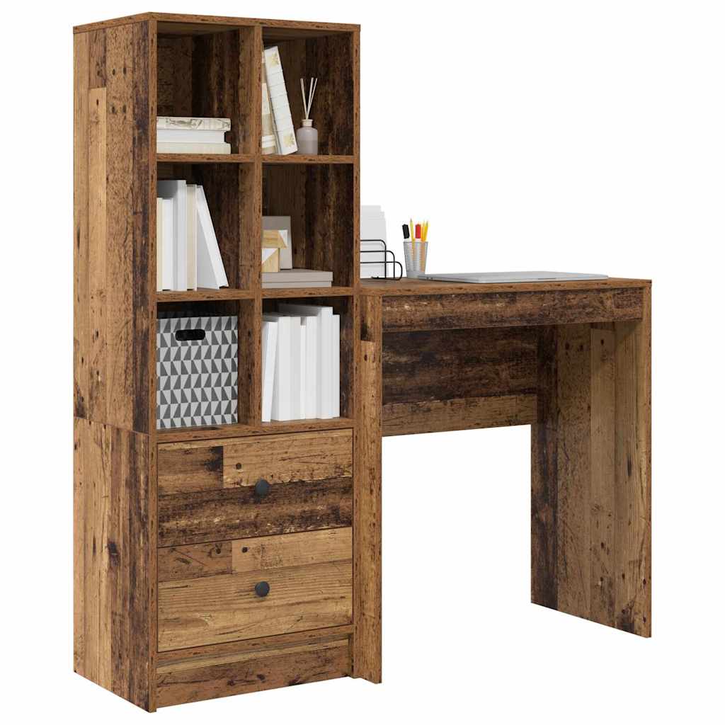 Schreibtisch mit Stauraum 2 pcs Altholz 70 x 40 x 76 cm