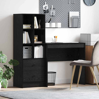 Schreibtisch mit Stauraum 2 pcs Schwarze Eiche 80 x 40 x 76 cm
