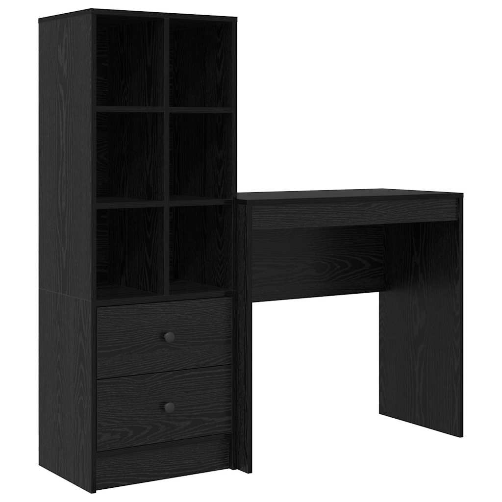 Schreibtisch mit Stauraum 2 pcs Schwarze Eiche 80 x 40 x 76 cm