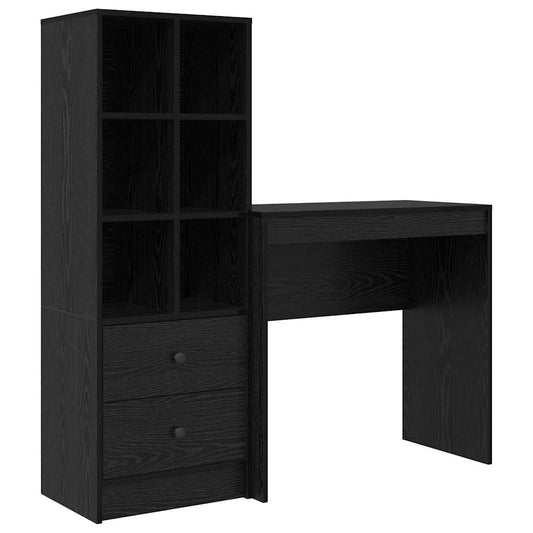 Schreibtisch mit Stauraum 2 pcs Schwarze Eiche 80 x 40 x 76 cm