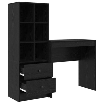 Schreibtisch mit Stauraum 2 pcs Schwarze Eiche 80 x 40 x 76 cm