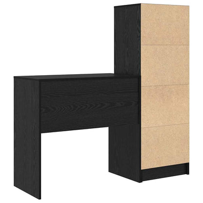 Schreibtisch mit Stauraum 2 pcs Schwarze Eiche 80 x 40 x 76 cm