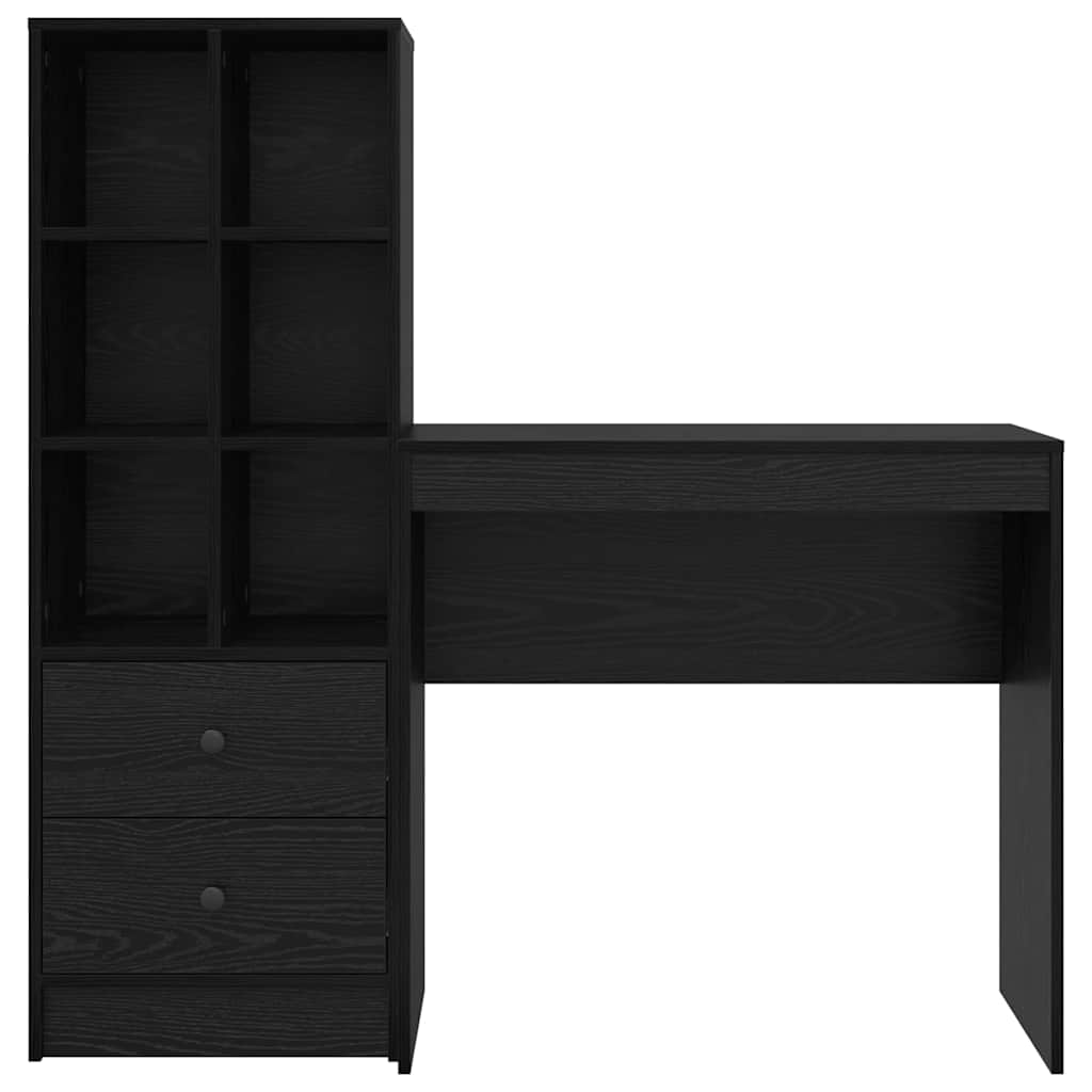 Schreibtisch mit Stauraum 2 pcs Schwarze Eiche 80 x 40 x 76 cm