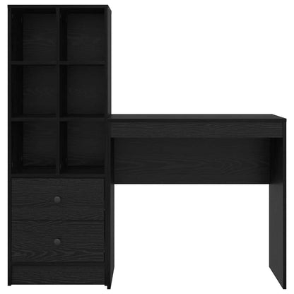 Schreibtisch mit Stauraum 2 pcs Schwarze Eiche 80 x 40 x 76 cm