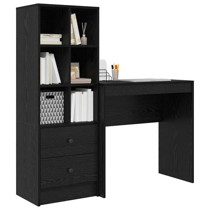 Schreibtisch mit Stauraum 2 pcs Schwarze Eiche 80 x 40 x 76 cm