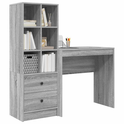 Schreibtisch mit Stauraum 2 pcs Grau Sonoma 80 x 40 x 76 cm