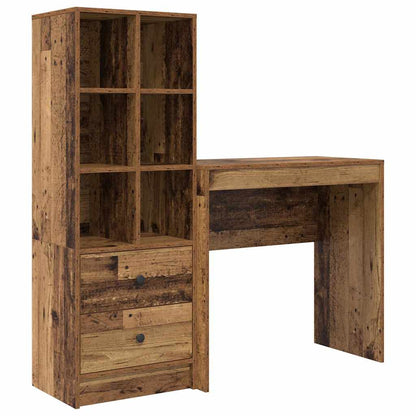 Schreibtisch mit Stauraum 2 pcs Altholz 80 x 40 x 76 cm