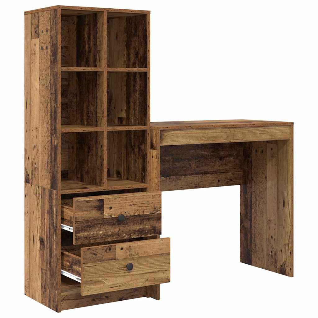Schreibtisch mit Stauraum 2 pcs Altholz 80 x 40 x 76 cm