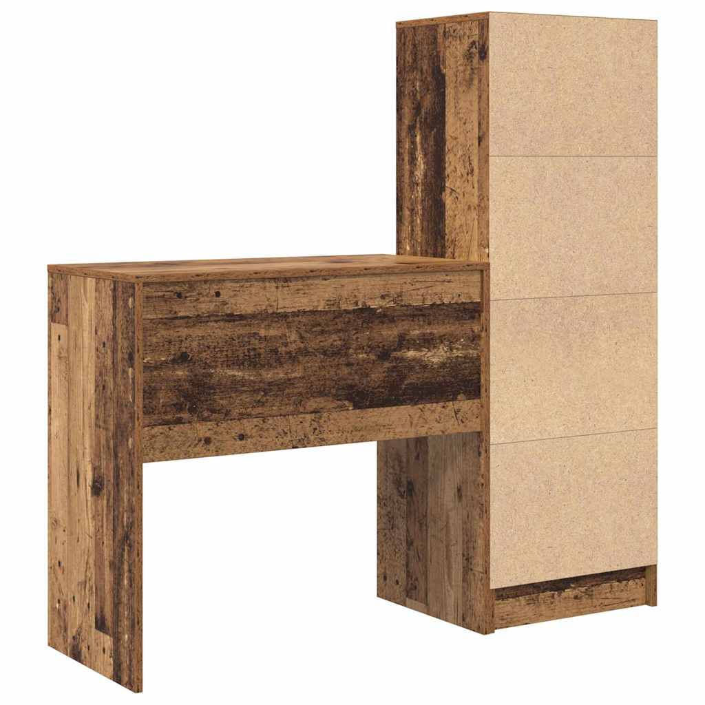 Schreibtisch mit Stauraum 2 pcs Altholz 80 x 40 x 76 cm