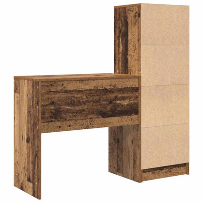 Schreibtisch mit Stauraum 2 pcs Altholz 80 x 40 x 76 cm