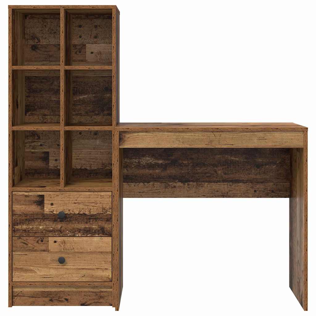 Schreibtisch mit Stauraum 2 pcs Altholz 80 x 40 x 76 cm