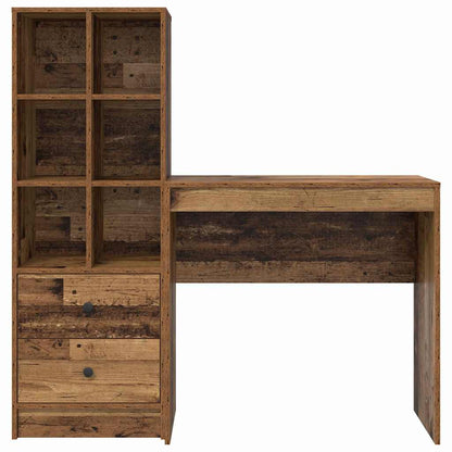 Schreibtisch mit Stauraum 2 pcs Altholz 80 x 40 x 76 cm