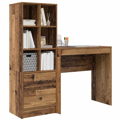 Schreibtisch mit Stauraum 2 pcs Altholz 80 x 40 x 76 cm