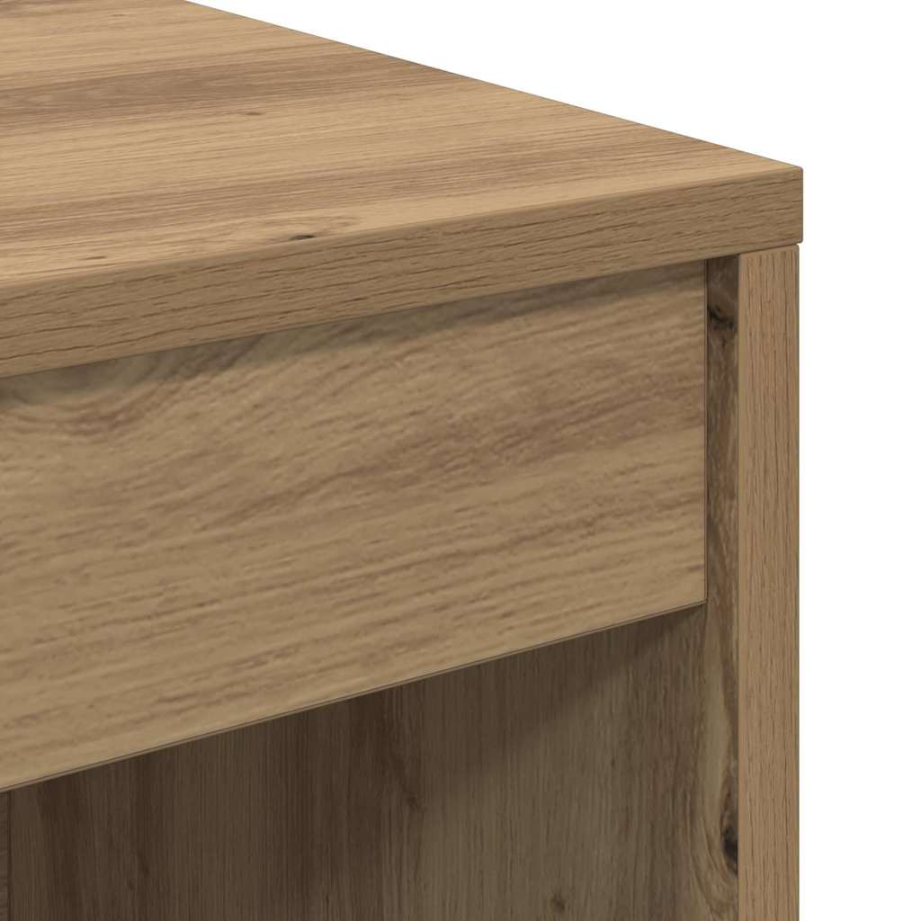 Schreibtisch mit Stauraum mit Regal 2 pcs Eiche handwerklich