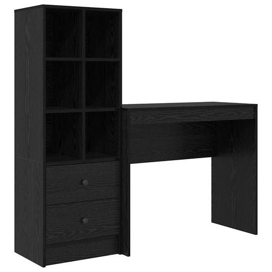 Schreibtisch mit Stauraum 2 pcs Schwarze Eiche 90 x 40 x 76 cm