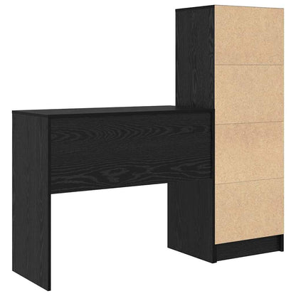 Schreibtisch mit Stauraum 2 pcs Schwarze Eiche 90 x 40 x 76 cm