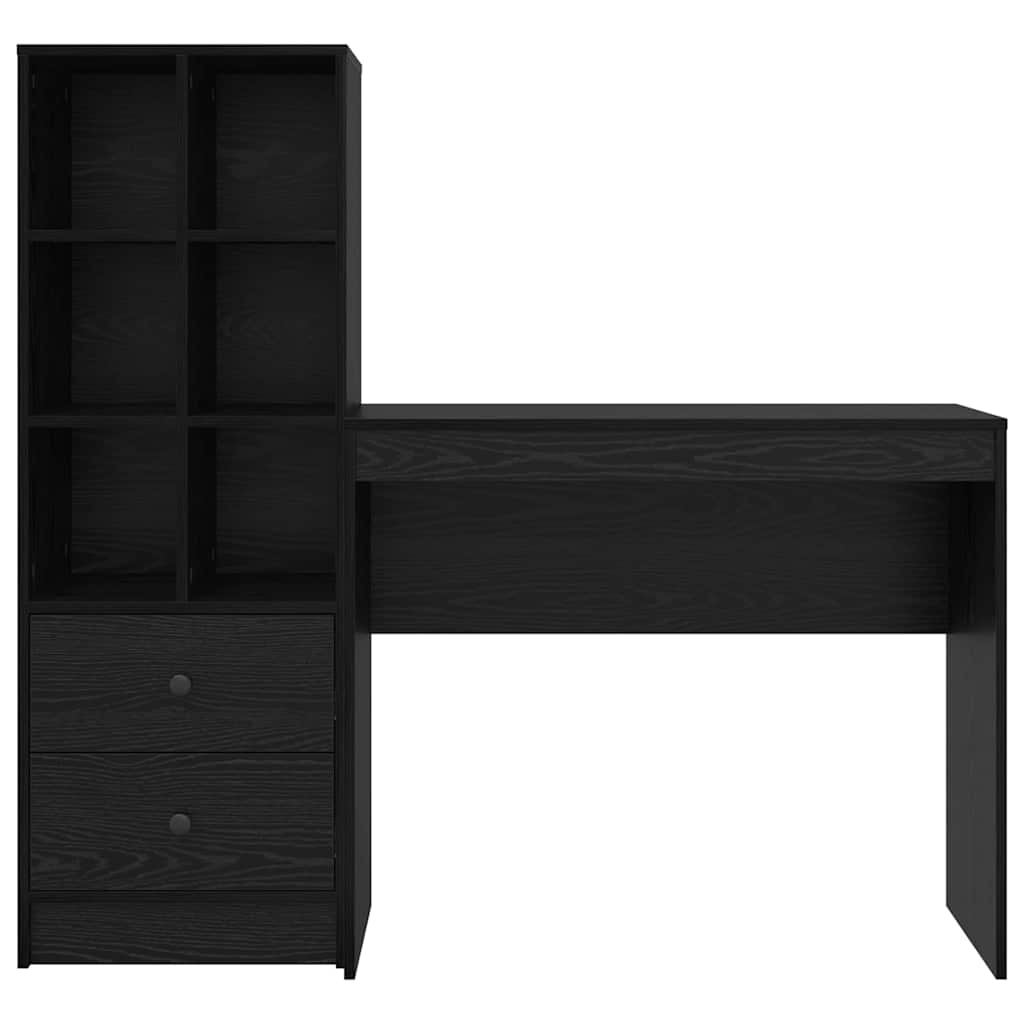 Schreibtisch mit Stauraum 2 pcs Schwarze Eiche 90 x 40 x 76 cm