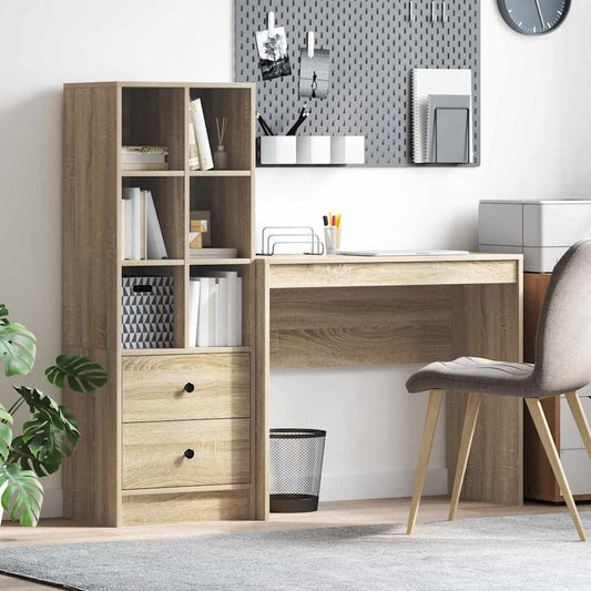 Schreibtisch mit Stauraum 2 pcs Sonoma Eiche 90 x 40 x 76 cm