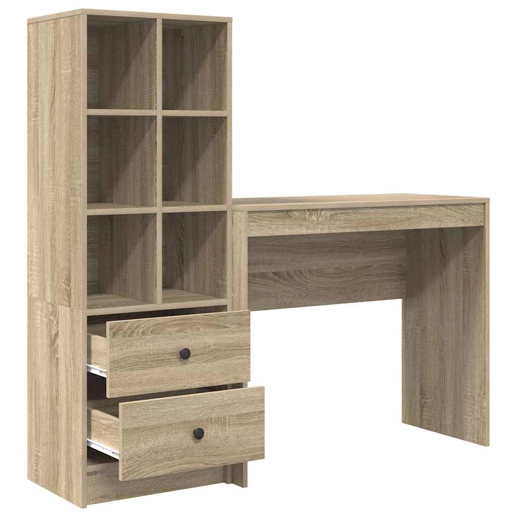 Schreibtisch mit Stauraum 2 pcs Sonoma Eiche 90 x 40 x 76 cm
