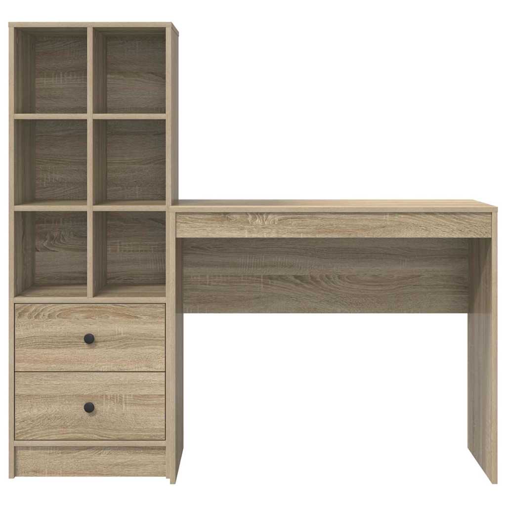 Schreibtisch mit Stauraum 2 pcs Sonoma Eiche 90 x 40 x 76 cm