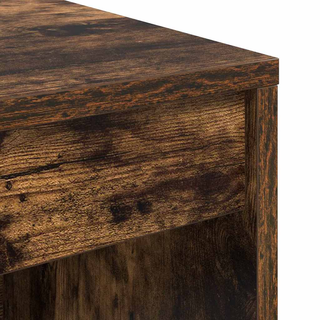 Schreibtisch mit Stauraum mit Regal 2 pcs Geräucherte Eiche