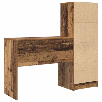 Schreibtisch mit Stauraum 2 pcs Altholz 90 x 40 x 76 cm