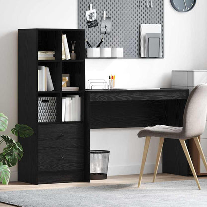 Schreibtisch mit Stauraum 2 pcs Schwarze Eiche 100 x 40 x 76 cm