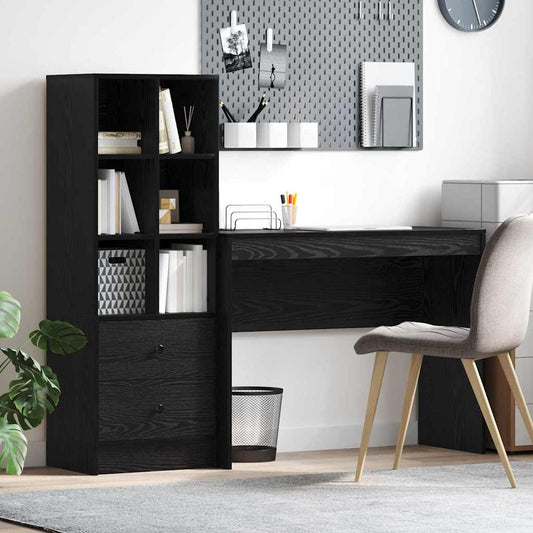 Schreibtisch mit Stauraum 2 pcs Schwarze Eiche 100 x 40 x 76 cm