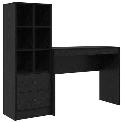 Schreibtisch mit Stauraum 2 pcs Schwarze Eiche 100 x 40 x 76 cm