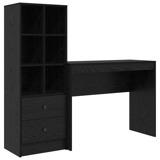 Schreibtisch mit Stauraum 2 pcs Schwarze Eiche 100 x 40 x 76 cm