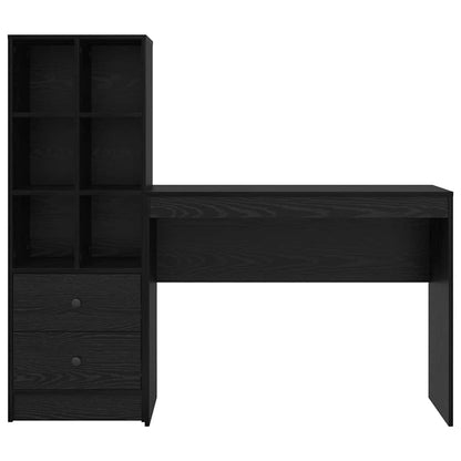 Schreibtisch mit Stauraum 2 pcs Schwarze Eiche 100 x 40 x 76 cm