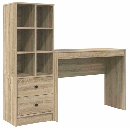 Schreibtisch mit Stauraum 2 pcs Sonoma Eiche 100 x 40 x 76 cm