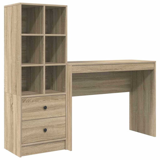 Schreibtisch mit Stauraum 2 pcs Sonoma Eiche 100 x 40 x 76 cm