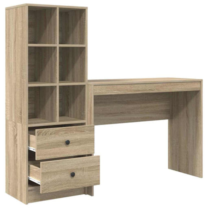 Schreibtisch mit Stauraum 2 pcs Sonoma Eiche 100 x 40 x 76 cm