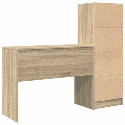 Schreibtisch mit Stauraum 2 pcs Sonoma Eiche 100 x 40 x 76 cm